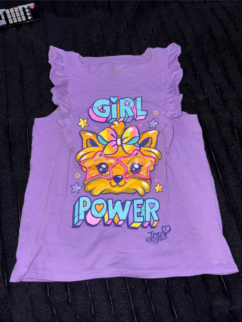 JoJo Siwa Purple Girls' 'Girl Power' Tank with Yellow and Pink Graphic